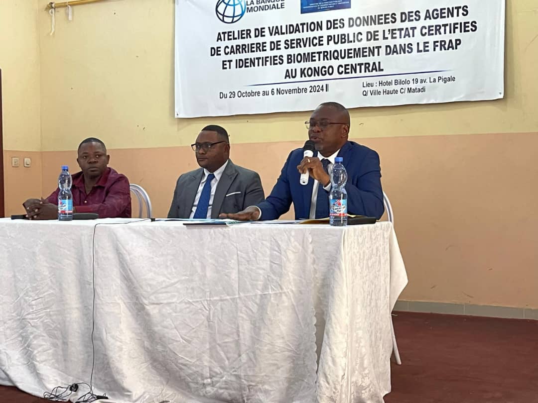 Lancement officiel de l'atelier de validation des données du Fichier de référence de l'Administration Publique à Matadi (Kongo-central)